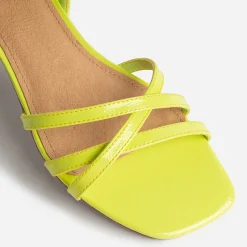 Texto Sandales^Sandale plate lime verni VERT