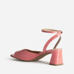 Eram Sandales^Sandale cuir verni décolleté carré ROSE