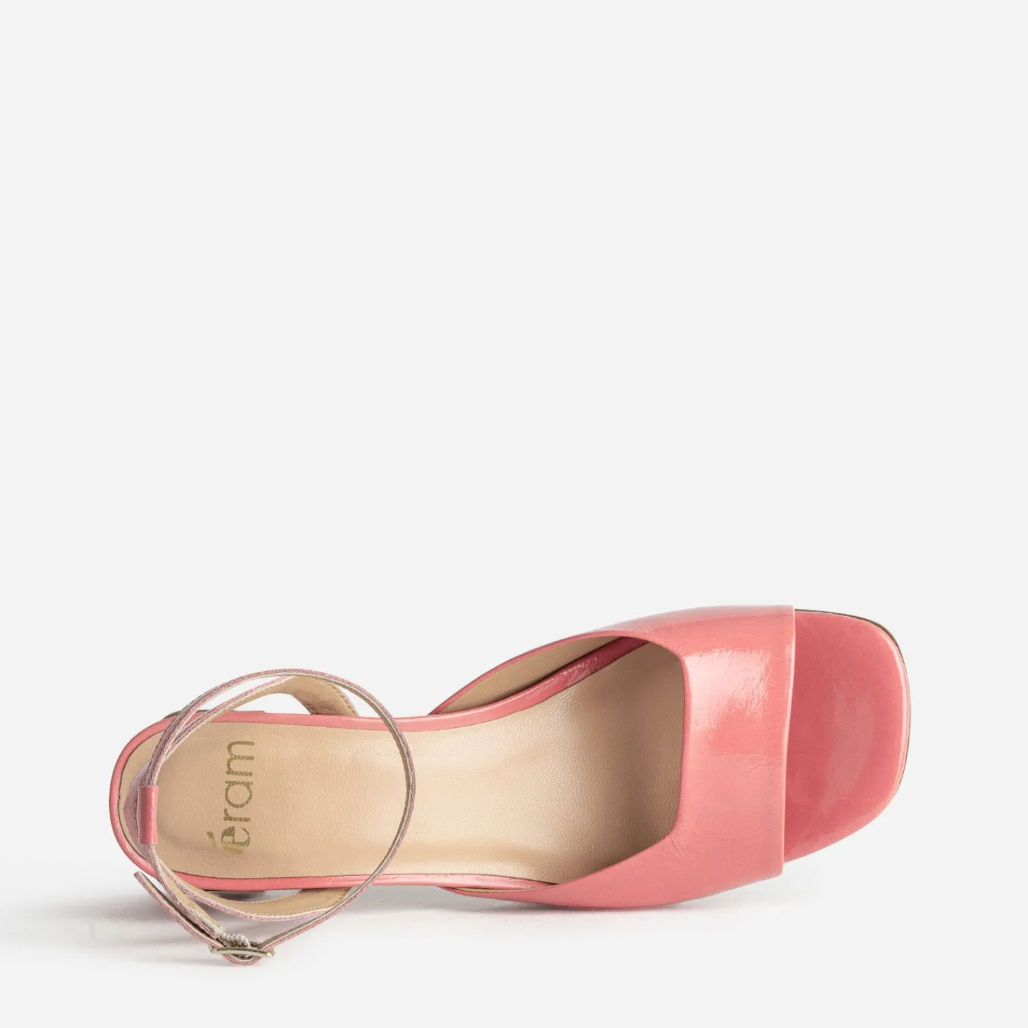 Eram Sandales^Sandale cuir verni décolleté carré ROSE