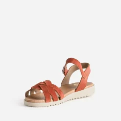 Eram Sandales^Sandale en cuir ROUGE