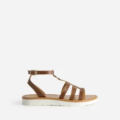 Buggy Sandales^Sandale spartiate cuir CAMEL