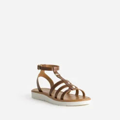 Buggy Sandales^Sandale spartiate cuir CAMEL