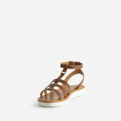Buggy Sandales^Sandale spartiate cuir CAMEL