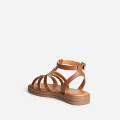 Buggy Sandales^Sandale spartiate en cuir CAMEL