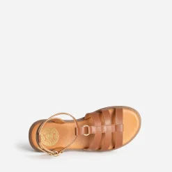 Buggy Sandales^Sandale spartiate en cuir CAMEL
