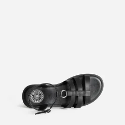 Buggy Sandales^Sandale spartiate e en cuir NOIR