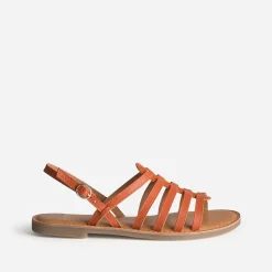Eram Sandales^Sandale spartiate cuir ORANGE