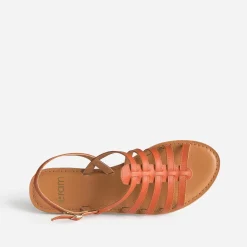 Eram Sandales^Sandale spartiate cuir ORANGE