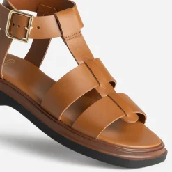 Texto Sandales^Sandale spartiate cuir COGNAC