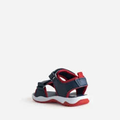 703 Sandales^Sandale SPIDER-MAN marine et rouge à scratchs BLEU
