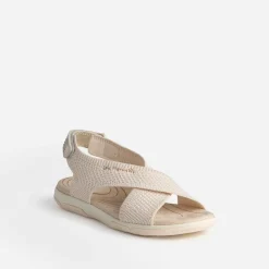 Tbs Sandales^Sandale écrue en mesh pailleté BEIGE