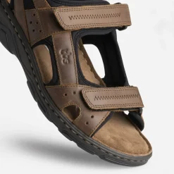 Tbs Nu-Pieds/Sandales^Sandale en cuir à scratchs MARRON