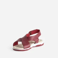 Tbs Sandales^Sandale en cuir à larges brides ROUGE
