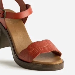 Eram Sandales^Sandale terracotta en cuir ORANGE