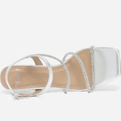 Eram Sandales^Sandale TEXTO ée à brides strassées ARGENT