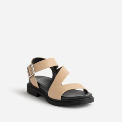 Texto Sandales^Sandale beige brides fantaisie NOIR