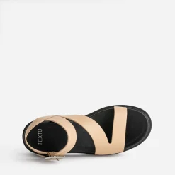 Texto Sandales^Sandale beige brides fantaisie NOIR