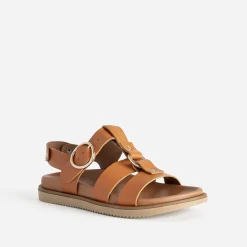 Texto Sandales^Sandale cuir multi brides COGNAC