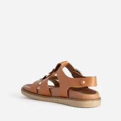Texto Sandales^Sandale cuir multi brides COGNAC