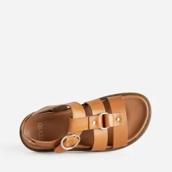 Texto Sandales^Sandale cuir multi brides COGNAC