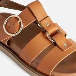 Texto Sandales^Sandale cuir multi brides COGNAC
