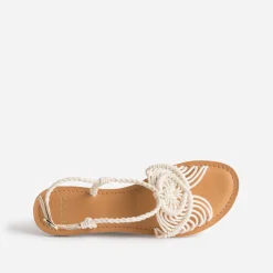 Texto Sandales^Sandale écrue tissage façon macramé ECRU