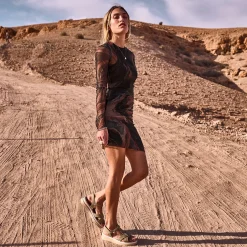 Texto Sandales^Sandale kaki clair en cuir VERT