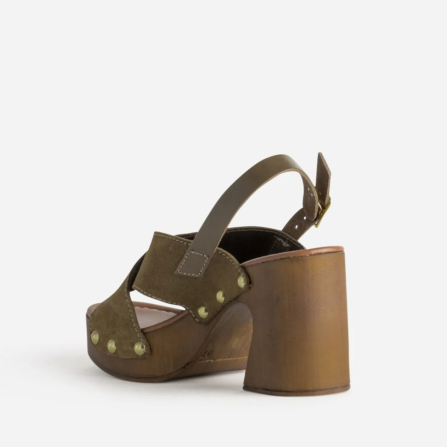 Texto Sandales^Sandale cuir velours KAKI