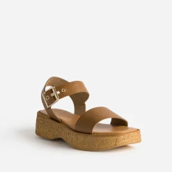 Texto Sandales^Sandale marron CAMEL