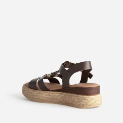 Texto Sandales^Sandale cuir MARRON
