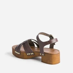 Texto Sandales^Sandale en cuir MARRON