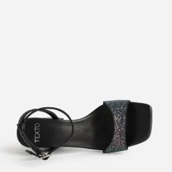 Texto Sandales^Sandale e paillettes iridescentes NOIR