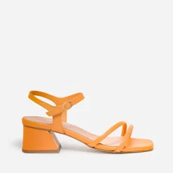 Eram Sandales^Sandale TEXTO éco-conçue en cuir ORANGE