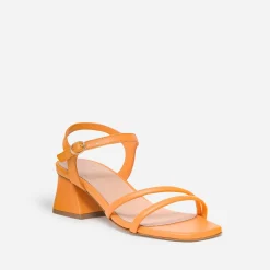 Eram Sandales^Sandale TEXTO éco-conçue en cuir ORANGE