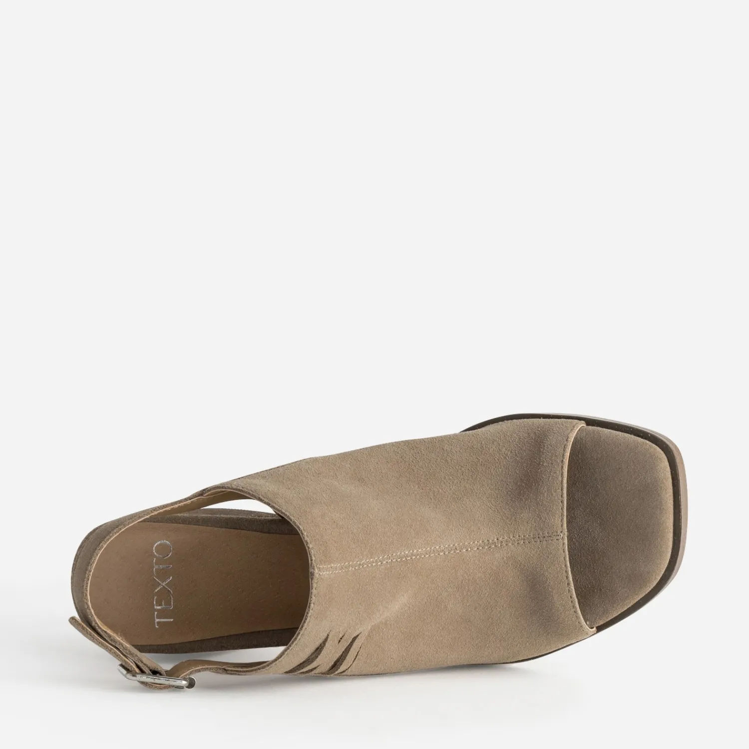 Texto Sandales^Sandale cuir velours open-toe TAUPE