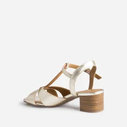 Eram Flex Sandales^Sandale-salomé dée en cuir OR