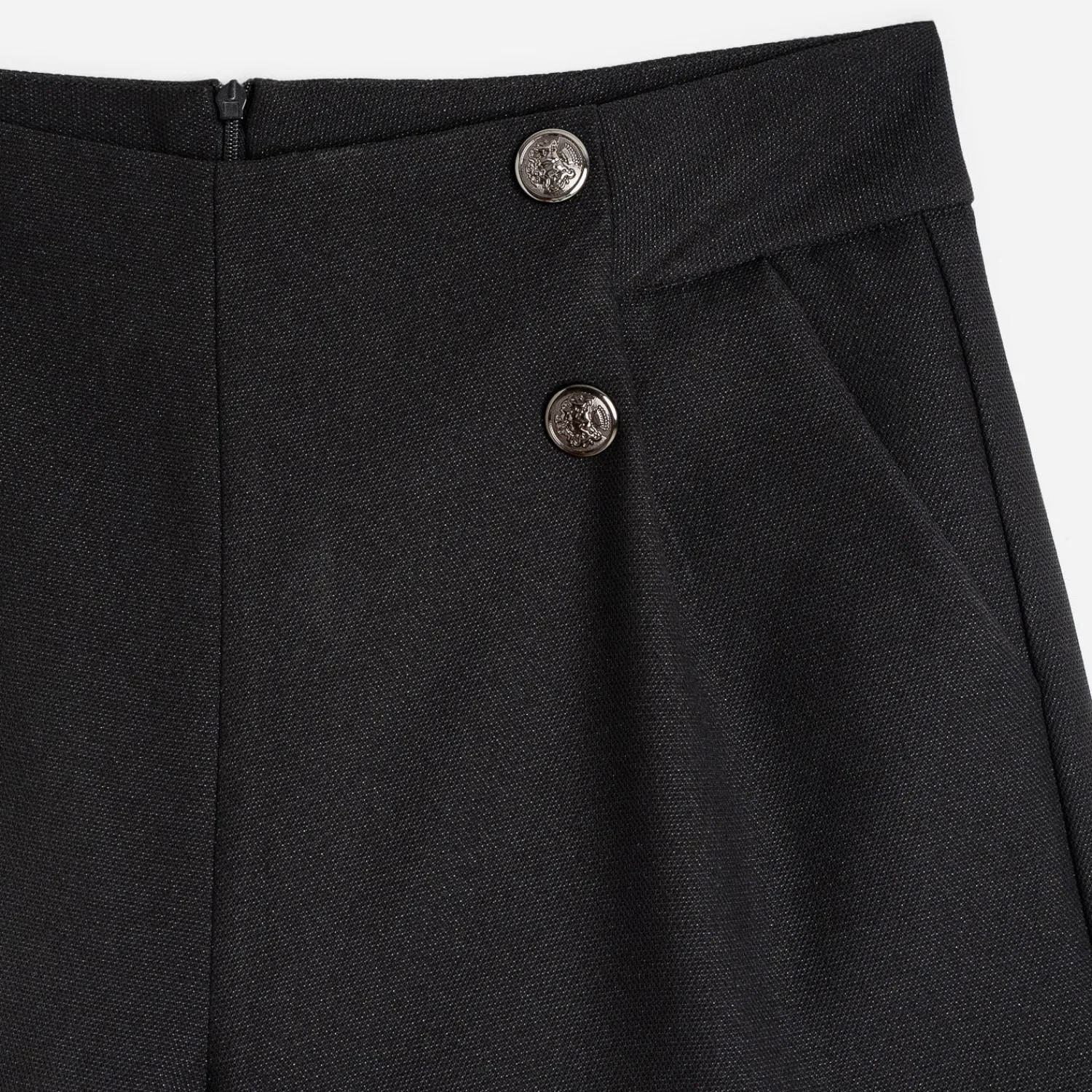 Texto Shorts^Short à pont pailleté NOIR
