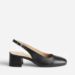 Eram Escarpins^Slingback en cuir NOIR
