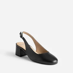 Eram Escarpins^Slingback en cuir NOIR