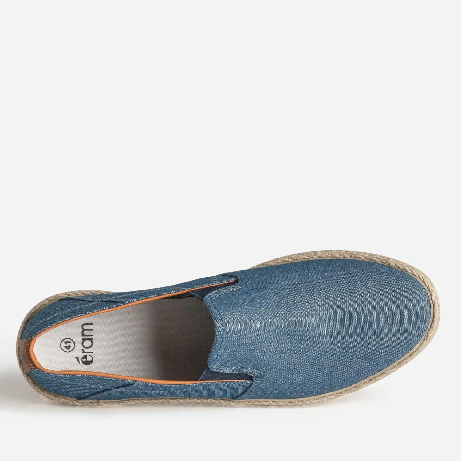Eram Espadrilles^Slip-on toile détail corde BLEU