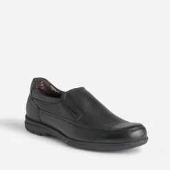 Fluchos Chaussures De Ville^Slip-on confort en cuir NOIR