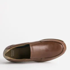 FRANCE ARNO Chaussures De Ville^Slip-on en cuir COGNAC