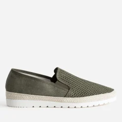 Eram Nu-Pieds/Sandales^Slip-on en toile bi-matière KAKI
