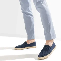 Eram Espadrilles^Slip-on ajouré en toile et mesh MARINE