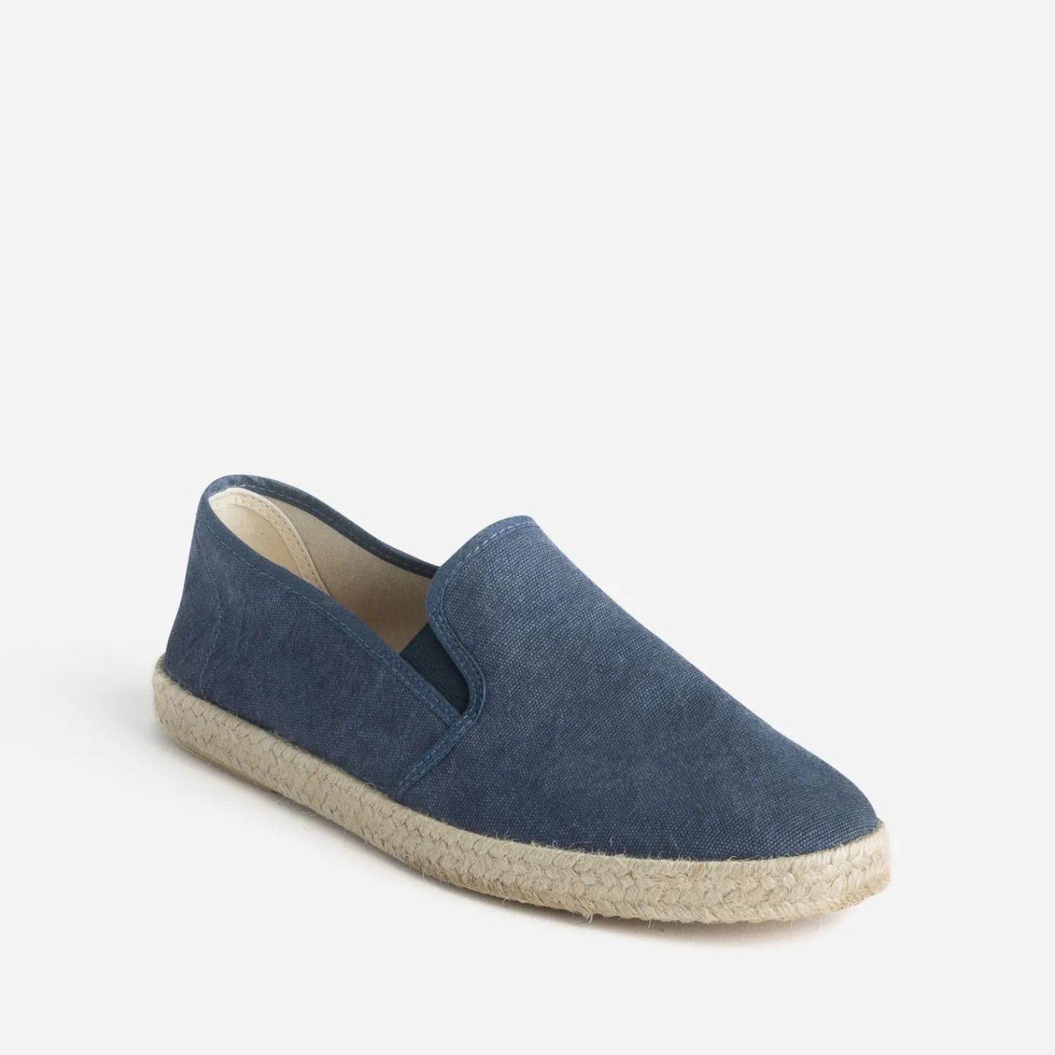 Eram Espadrilles^Slip-on marine en toile sur semelle corde BLEU