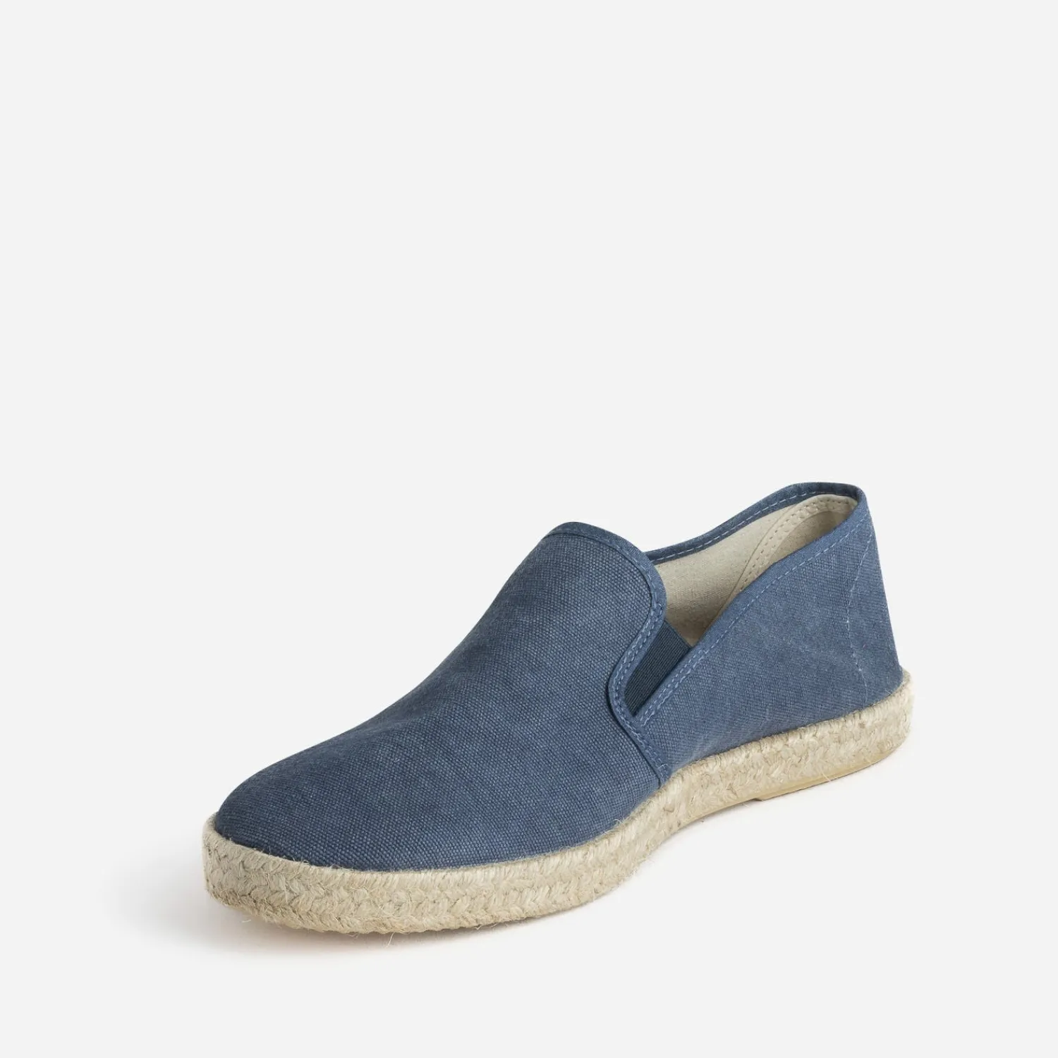Eram Espadrilles^Slip-on marine en toile sur semelle corde BLEU