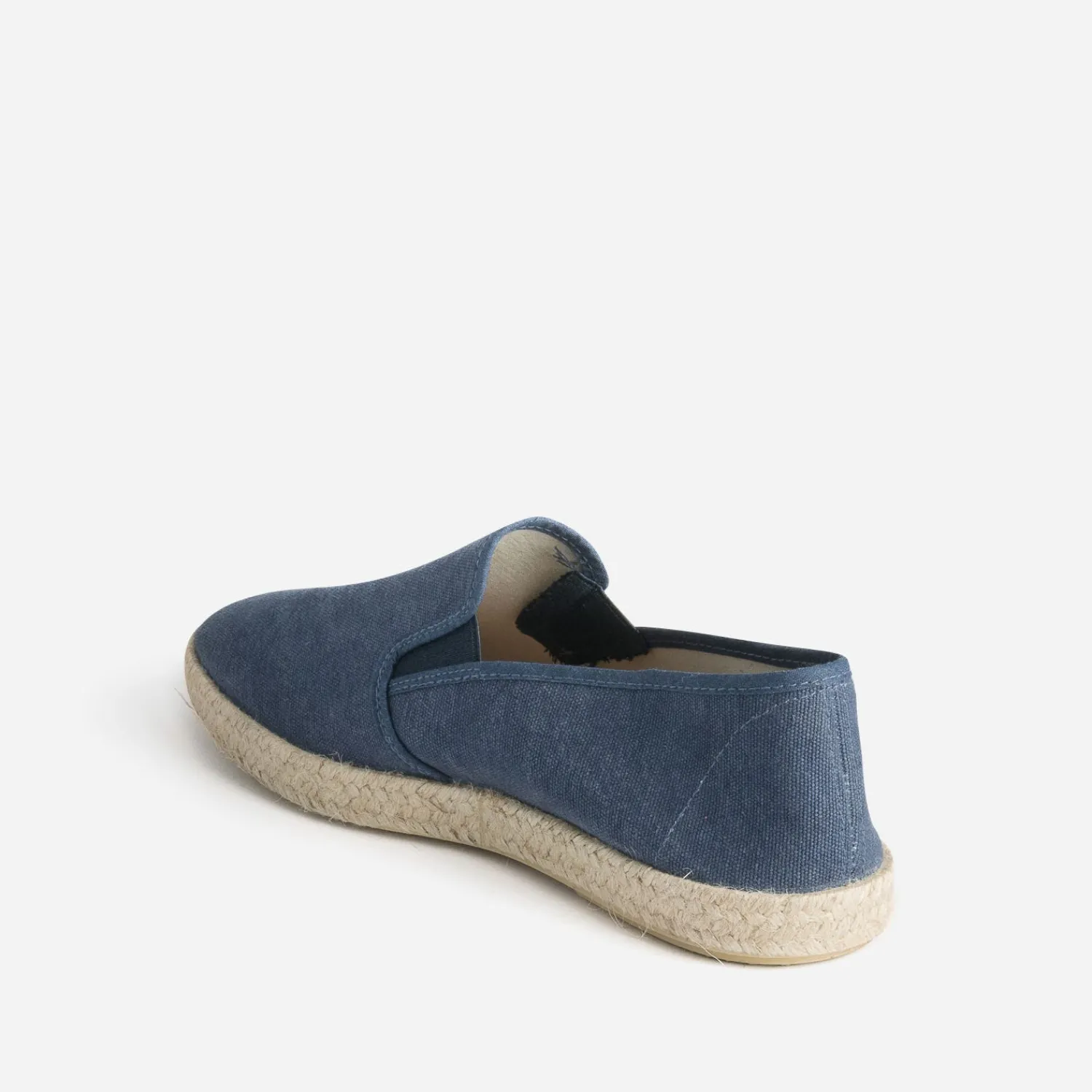 Eram Espadrilles^Slip-on marine en toile sur semelle corde BLEU