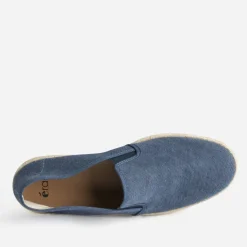 Eram Espadrilles^Slip-on marine en toile sur semelle corde BLEU