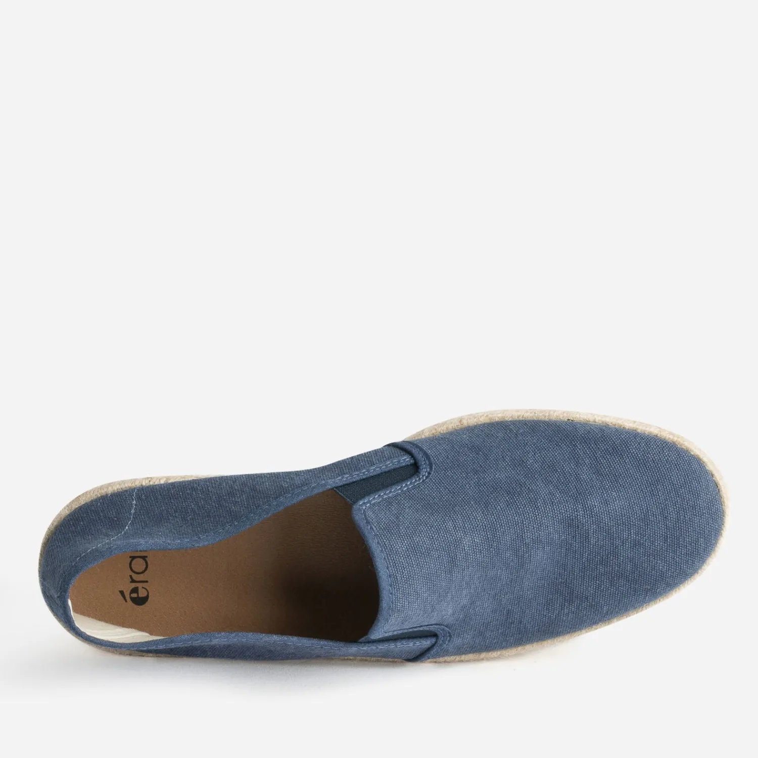 Eram Espadrilles^Slip-on marine en toile sur semelle corde BLEU