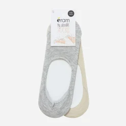 Eram Chaussettes & Collants^Socquettes courtes beiges et grises MULTICOLORE